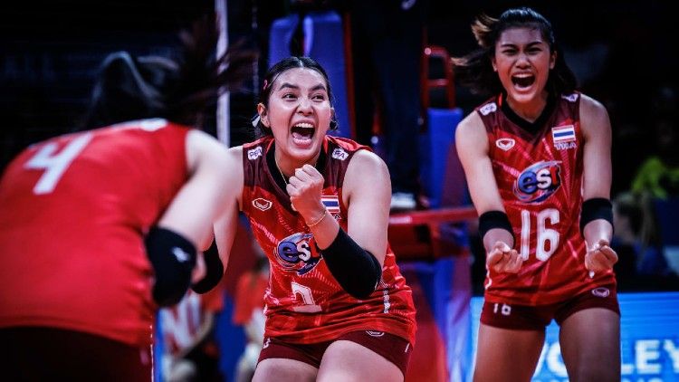 Potret Cantik Pornpun Guedpard Atlet Voli Putri Thailand di VNL 2022, Bidadari Volleyball Nations League