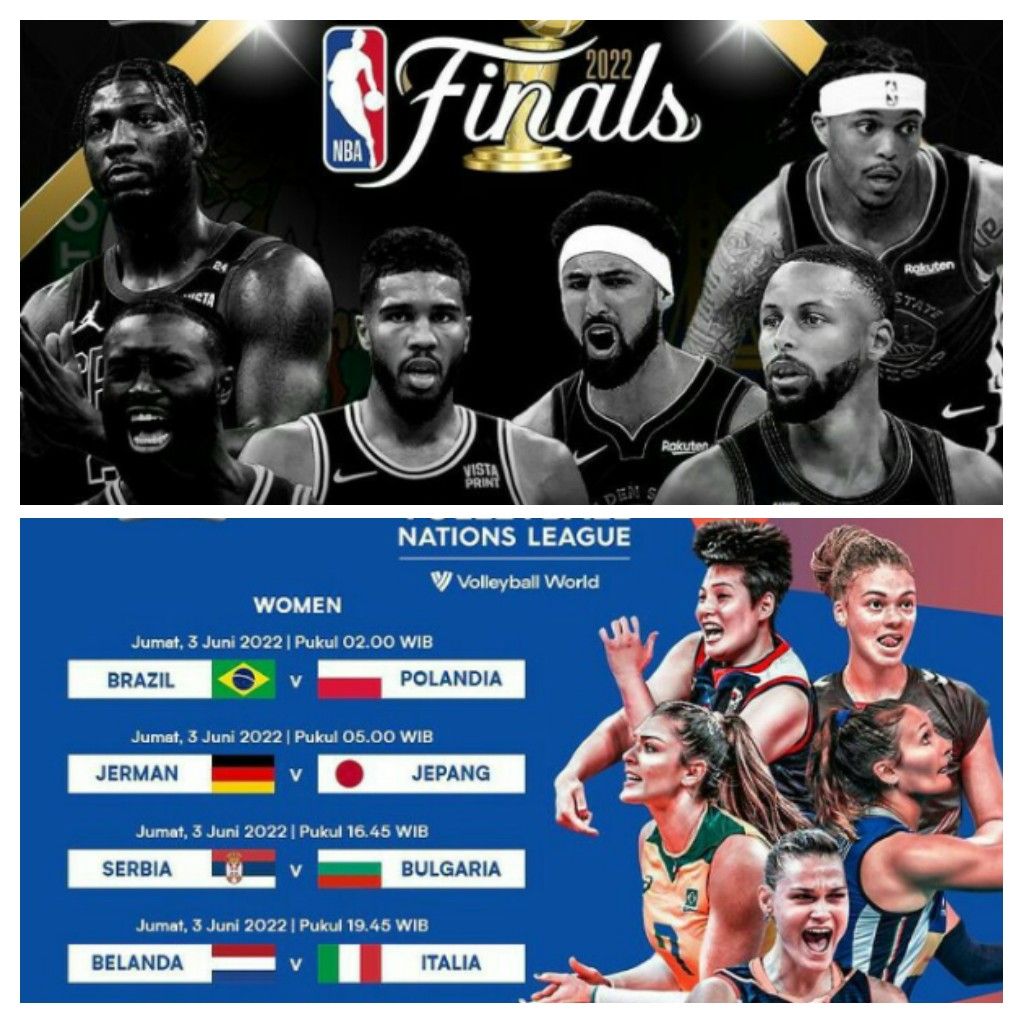 Jadwal Acara TV O Channel Jumat, 3 Juni 2022 Ada Live NBA Finals Dan Volleyball Nations League (VNL) 2022