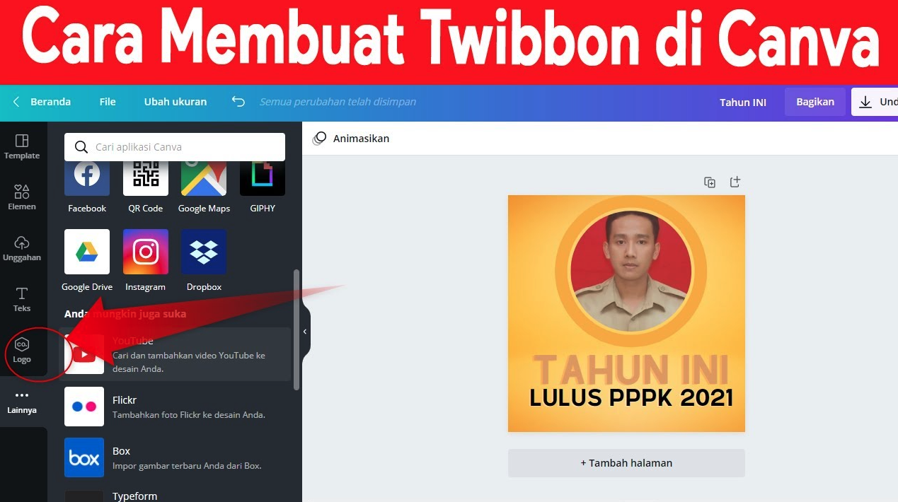 Berikut Tutorial Praktis Membuat Desain Twibbon Minimalis Di Canva ...