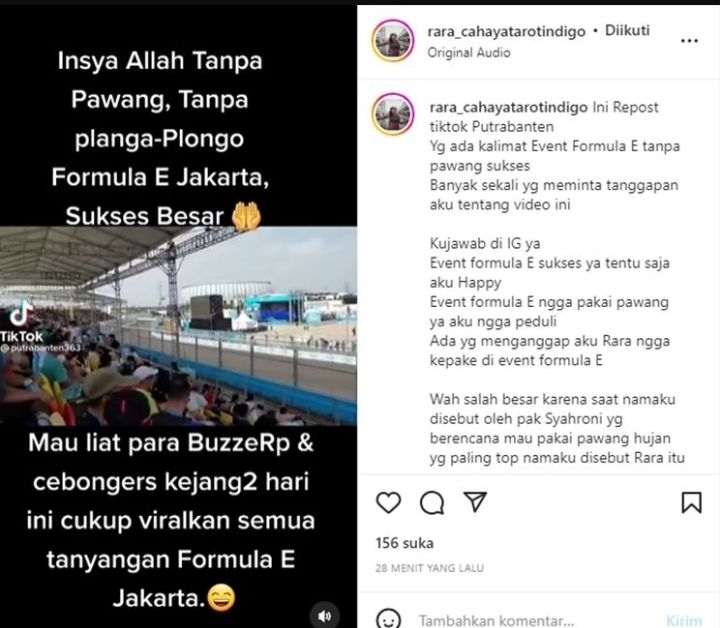 Rara Pawang Hujan Bela Diri, Usai Disenggol Soal Tak Dibutuhkan di Formula E Jakarta