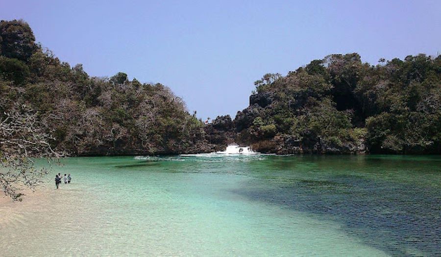 Pulau Sempu. Lokasi wisata ini adalah favorit bagi para wisatawan domestik maupun internasional.