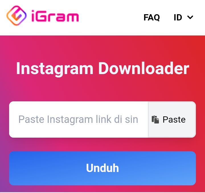 Ilustrasi Download video Instagram dengan Igram