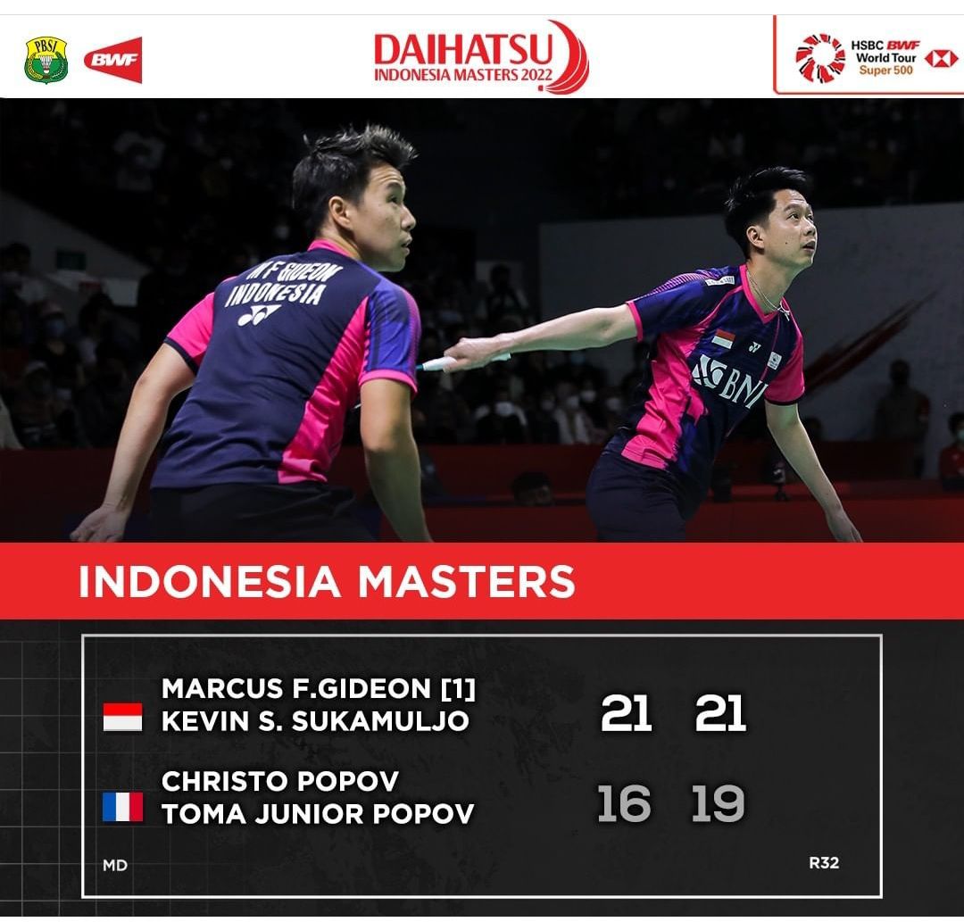 Hasil Daihatsu Indonesia Masters 2022 The Minions Is Back, 6 Ganda Putra Indonesia Lolos ke Babak 16 Besar