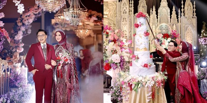 Gaun pengantin muslimah simple tapi elegan