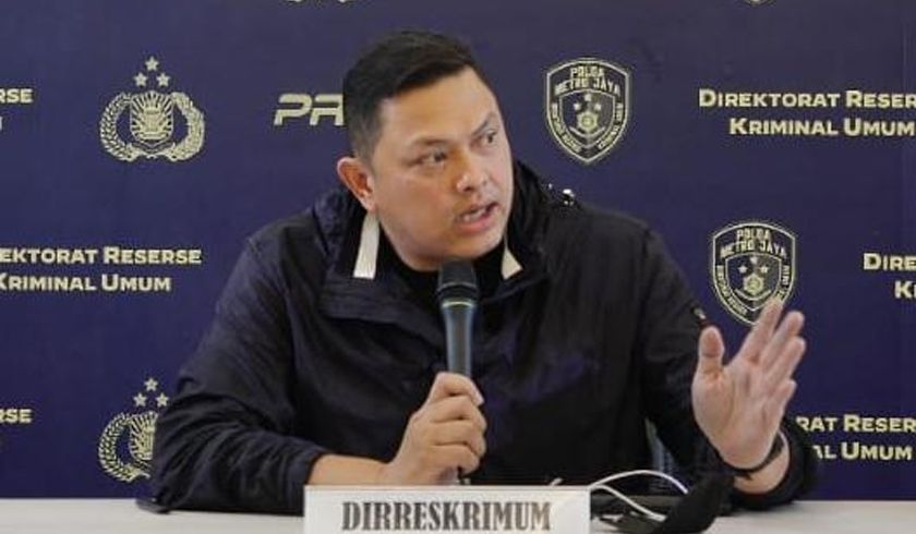  Direktur Kriminal Umum Polda Metro Jaya, Kombes Pol Hengki Haryadi saat memberikan keterangan pers.