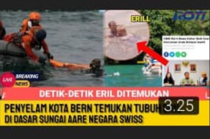 Detik-detik Jasad Eril Anak Ridwan Kamil Ditemukan Penyelam Swiss di Dasar Sungai Aare? Cek Faktanya