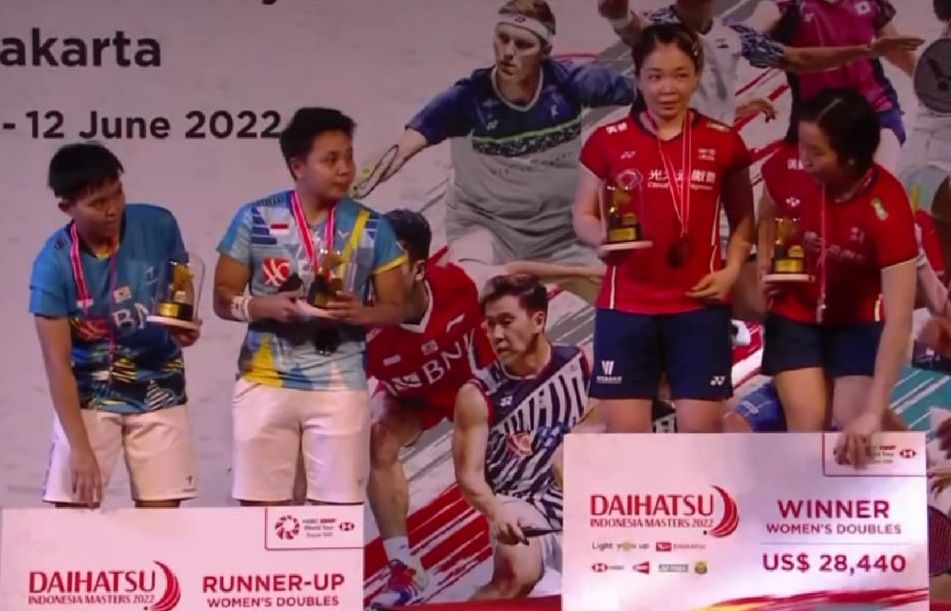 Apriyani Rahayu / Siti runner up di Final Indonesia Master 2022.