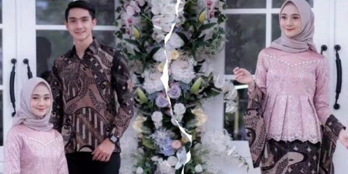 Model baju batik couple kombinasi brokat
