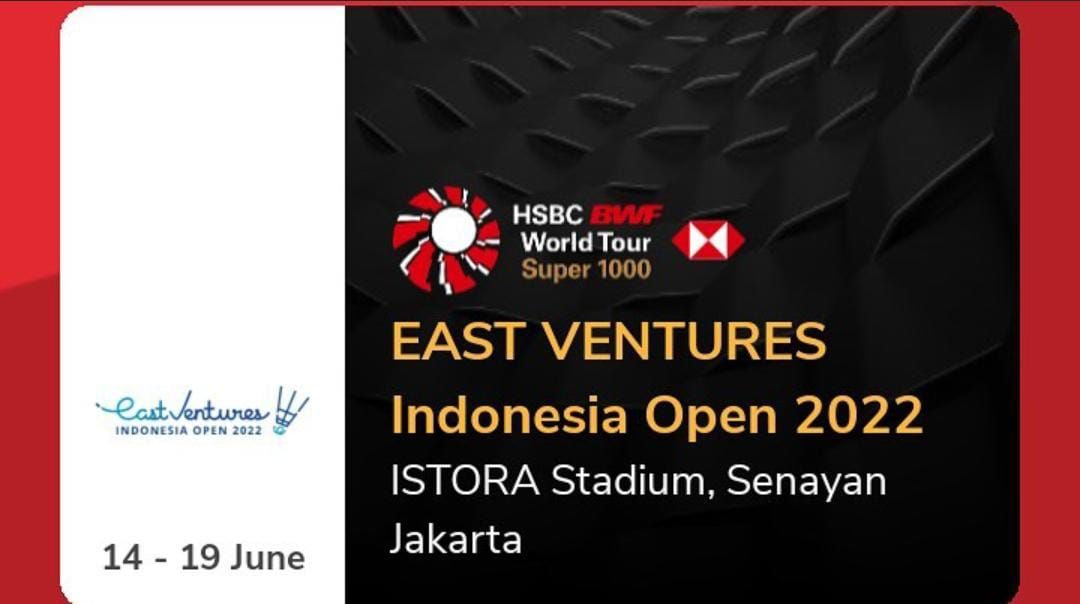 Jadwal Bulu Tangkis Indonesia Open 2022 Tanggal 14 - 20 Juni.