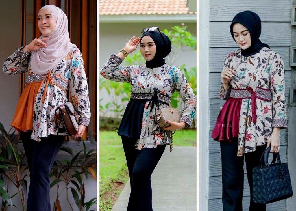 Model baju batik remaja kekinian hijab
