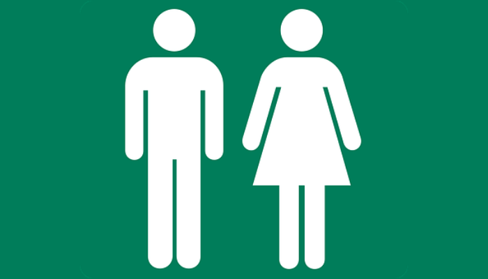 Simbol gender yang umum dijumpai di toilet umum