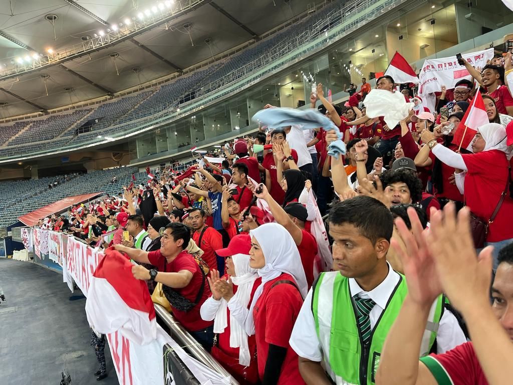 Lolos ke Piala Asia 2023 Usai 15 Tahun Penantian, Begini Aksi Dubes Lena Bersama Para Suporter Indonesia