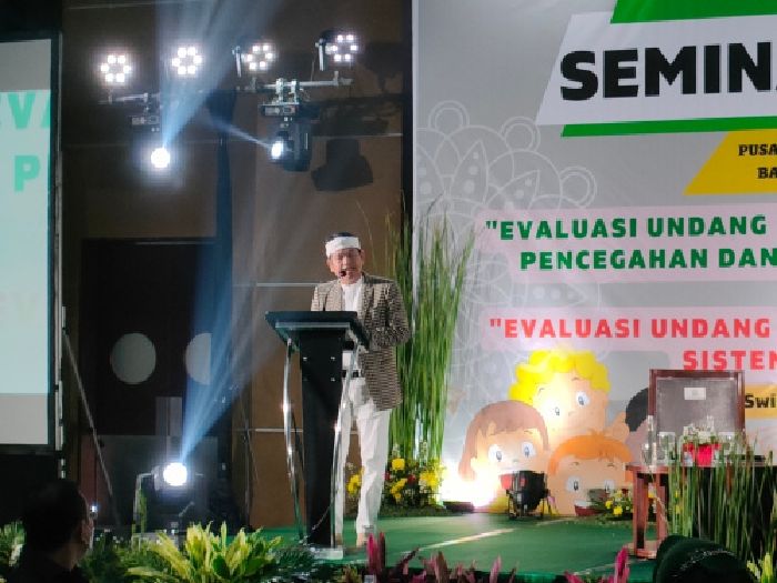 Kang Dedi Mulyadi di acara seminar nasional bertajuk Evaluasi UU No. 18 tahun 2013 tentang pencegahan dan pemberantasan perusakan hutan di Serpong, Tangerang Selatan, Rabu (15/6/2022).