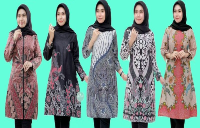 Baju Batik Guru Wanita Muslimah