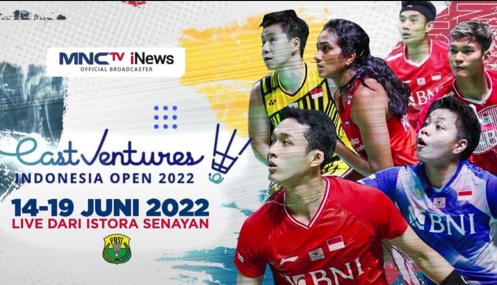 Siaran Langsung Perempat Final Bulutangkis Indonesia Open 2022 Live