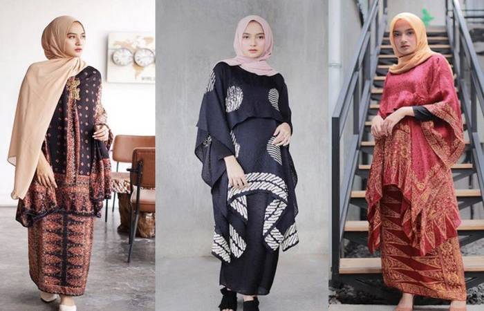 Model Baju Batik Pesta Muslim sederhana Terbaru