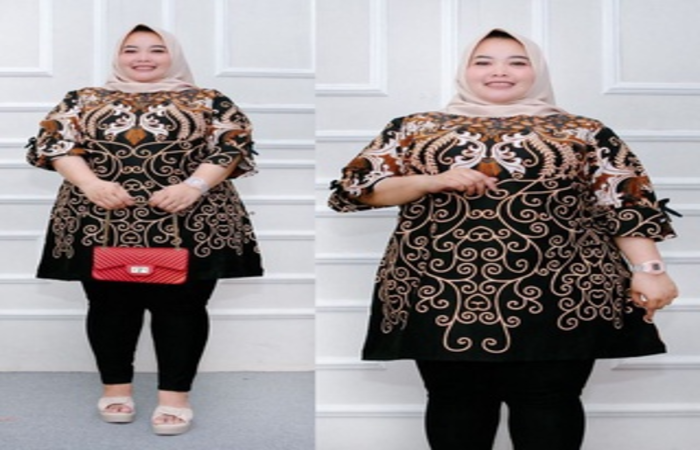 Model Baju Batik ibu hamil simple Terbaru