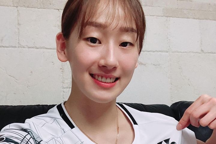 Potret Lee So Hee Kenakan Jersey Badminton Korea Selatan