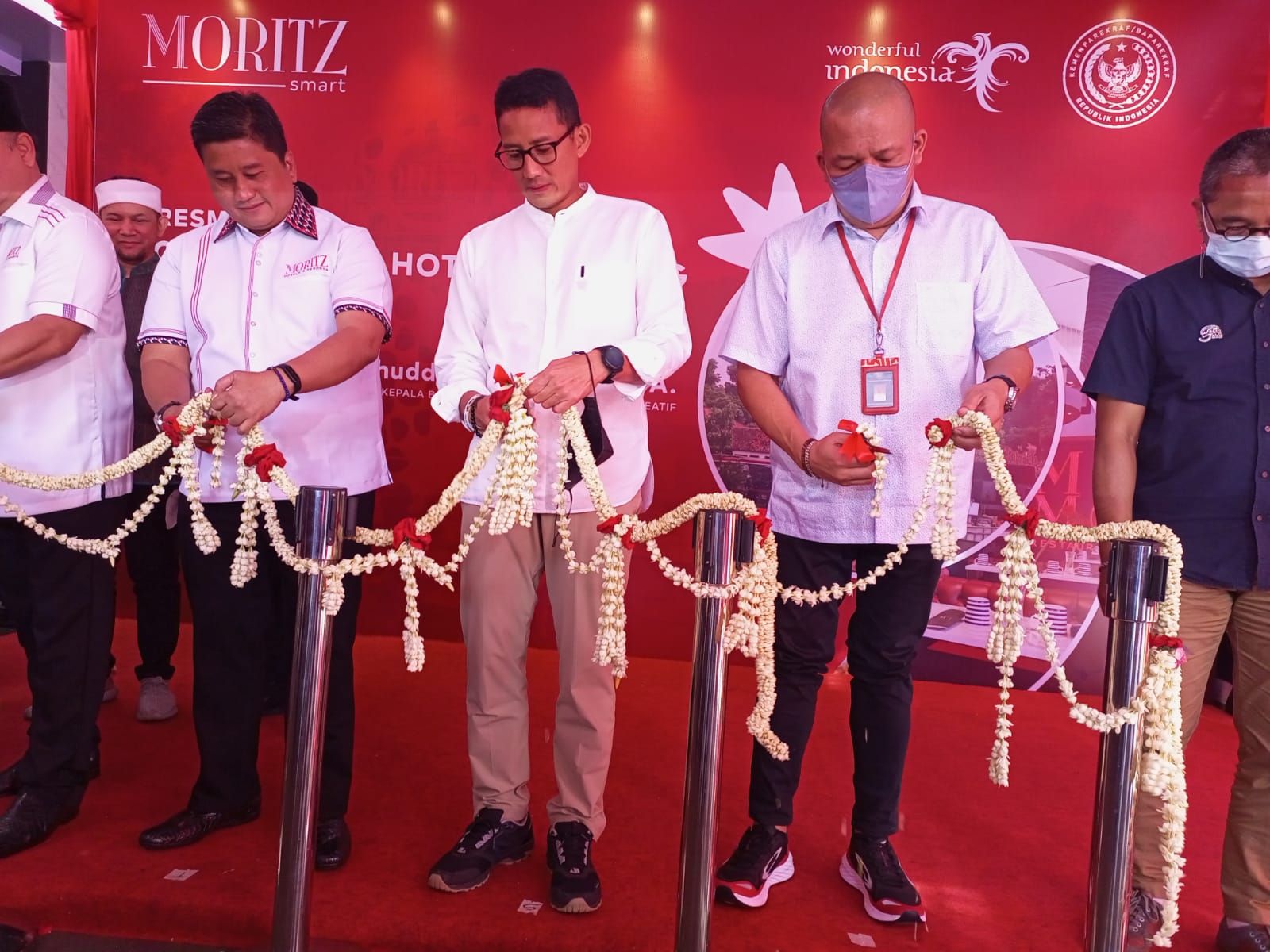 Peresmian Moritz Smart Hotel Bandung oleh Menparekraf Sandiaga Uno, Minggu 19 Juni 2022.