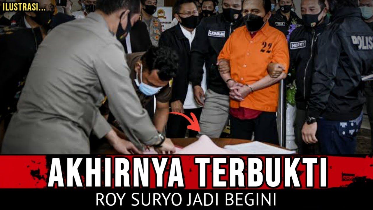 Thumbnail video yang mengisukan Roy Suryo ditahan 4 tahun penjara dan didenda Rp1 miliar gegara kasus stupa Candi Borobudur mirip Jokowi./Tangkapan layar YouTube TV RAKYAT./