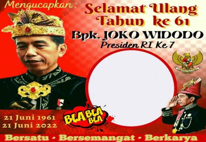 22 Link Twibbon Ucapan Ulang Tahun Presiden Jokowi Ke-61 Selasa, 21 ...