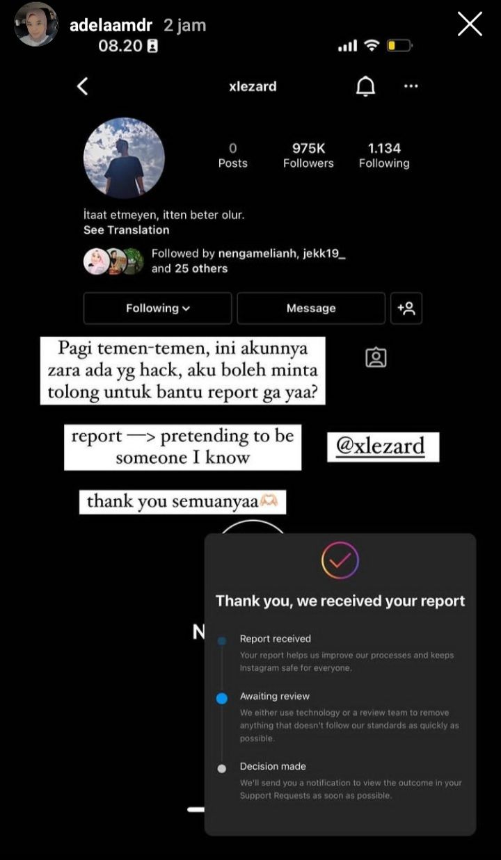 Akun Instagram Zara anak Ridwan Kamil Kena Hack, Seluruh Unggahannya Hilang
