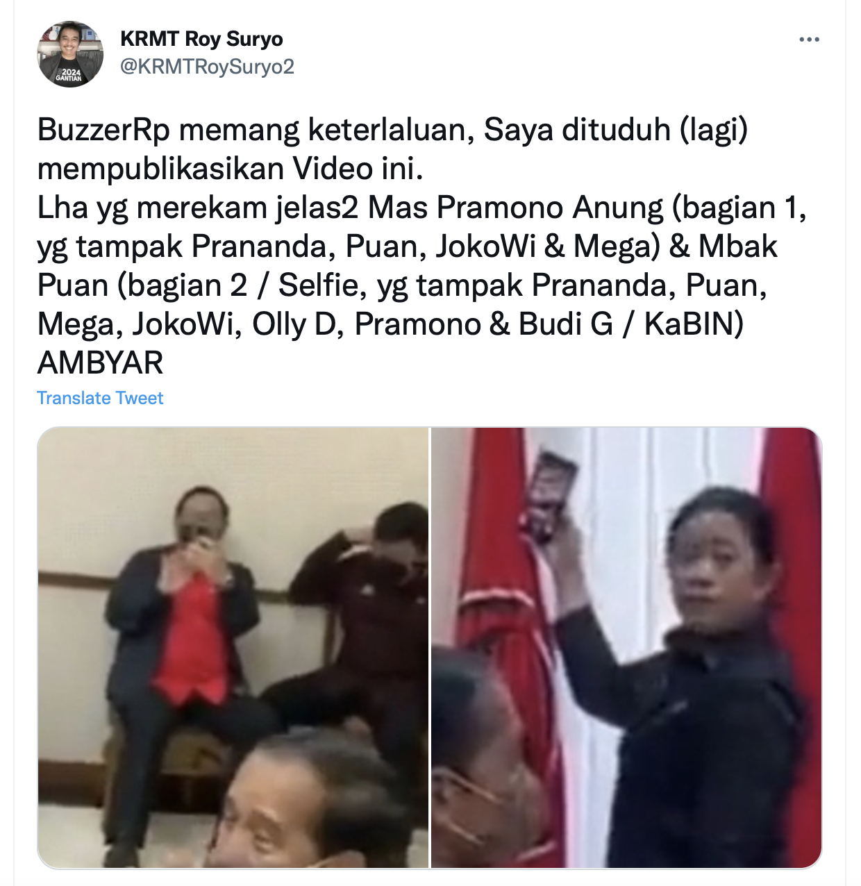 Cuitan Roy Suryo bantah publikasikan video pertemuan Megawati dan Jokowi