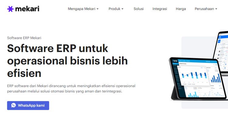 Laman software ERP yang menawarkan operasional bisnis lebih efisien.