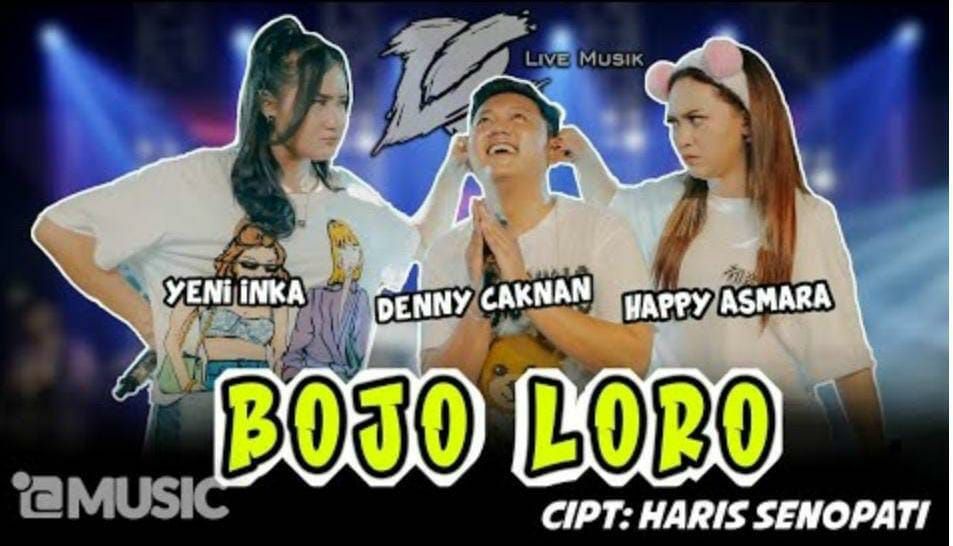 Download MP3 Lagu Bojo Loro - Denny Caknan feat Happy Asmara dan Yeni Inka, Lengkap Beserta Liriknya.