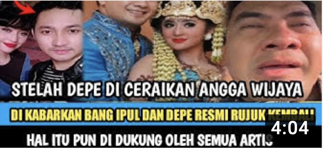 Thumbnail video yang mengatakan Dewi Perssik dan Saipul Jamil sudah resmi rujuk