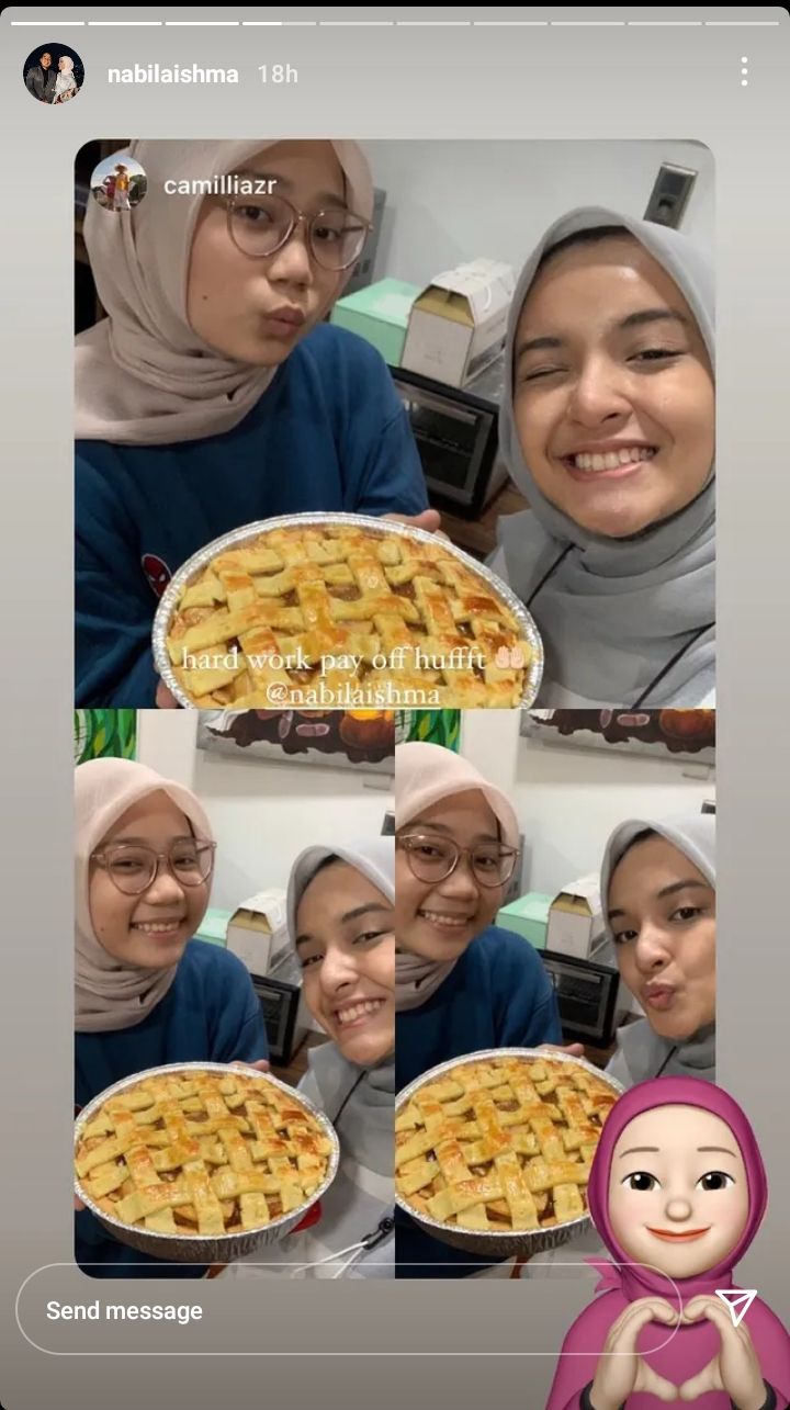 Rayakan Ulang Tahun Eril Ke-23, Nabila Ishma Kompak Buat Kue Pie Apel Bareng Zara