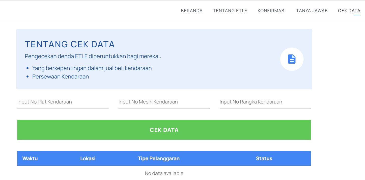 Cara Cek Tilang Elektronik Mekanisme Penilangan Sistem Etle Dan Cara