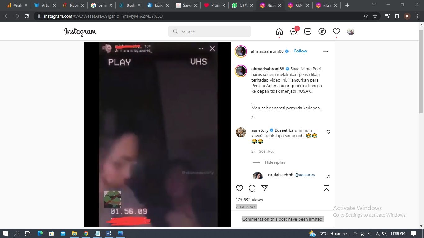 Anggota Komisi III DPR RI Ahmad Sahroni posting video yang viral mengenai sekumpulan perempuan mabok dan sebut nama nabi 