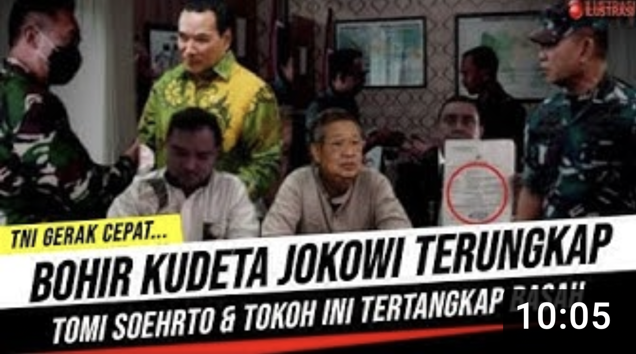 SBY dan Tommy Soeharto disebut terlibat kudeta Jokowi