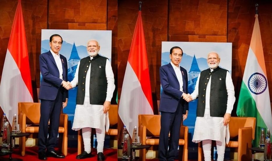 Pertemuan bilateral dengan Perdana Menteri India Narendra Modi di sela-sela KTT G7.