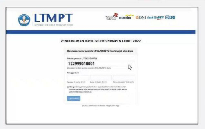 Cara Melihat Skor UTBK 2022 bagi Peserta yang Tidak Lolos SBMPTN