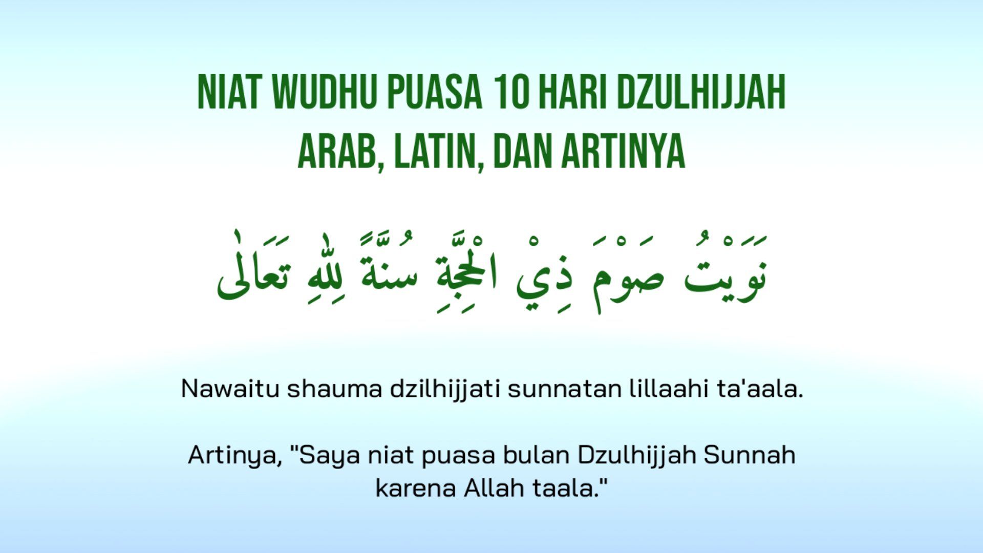 Niat Puasa 10 Hari Di Bulan Dzulhijjah Lengkap Dengan Keutamaannya Malang Terkini 1621