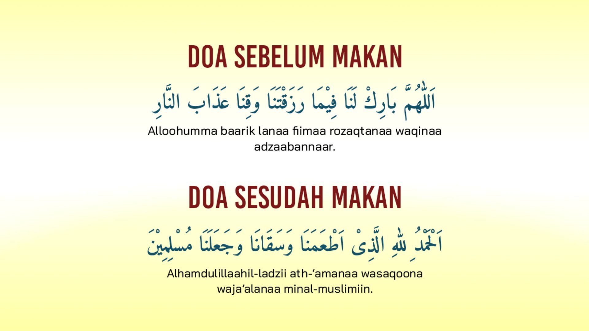 Doa Makan Arab Dan Artinya Dorothy Simpson