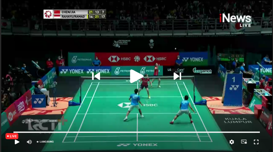 SEDANG TAYANG Live Streaming Malaysia Open 2022 di TV Online iNews