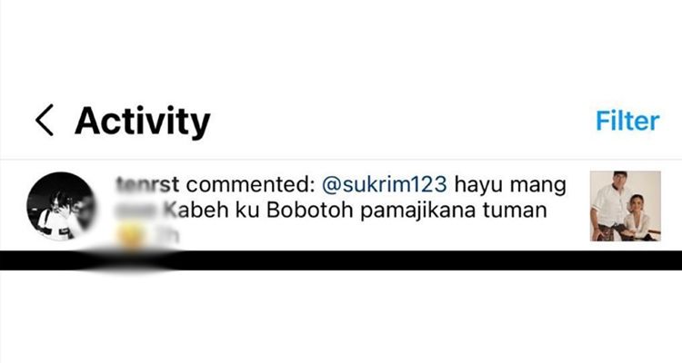 Pengguna media sosial Instagram hina istri pelatih Persib Bandung, Robert Alberts
