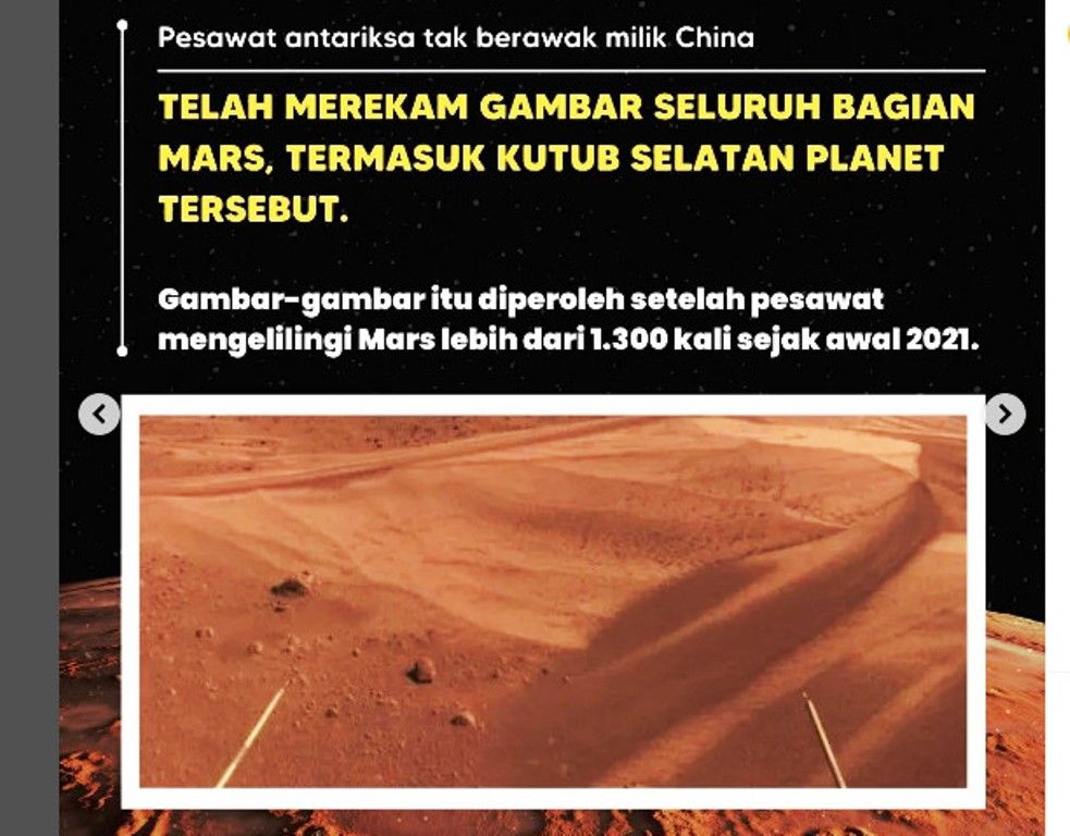 Tangkapan Layar Planet Mars