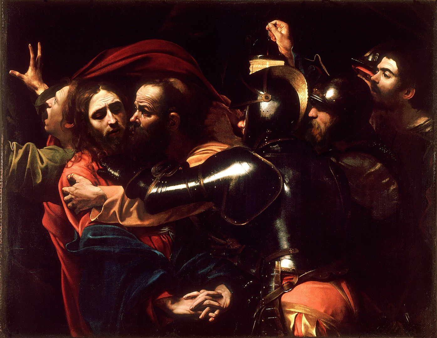 Ilustrasi Yudas Iskariot mencium Yesus sebelum menyerahkan-Nya kepada pemuka agama Yahudi