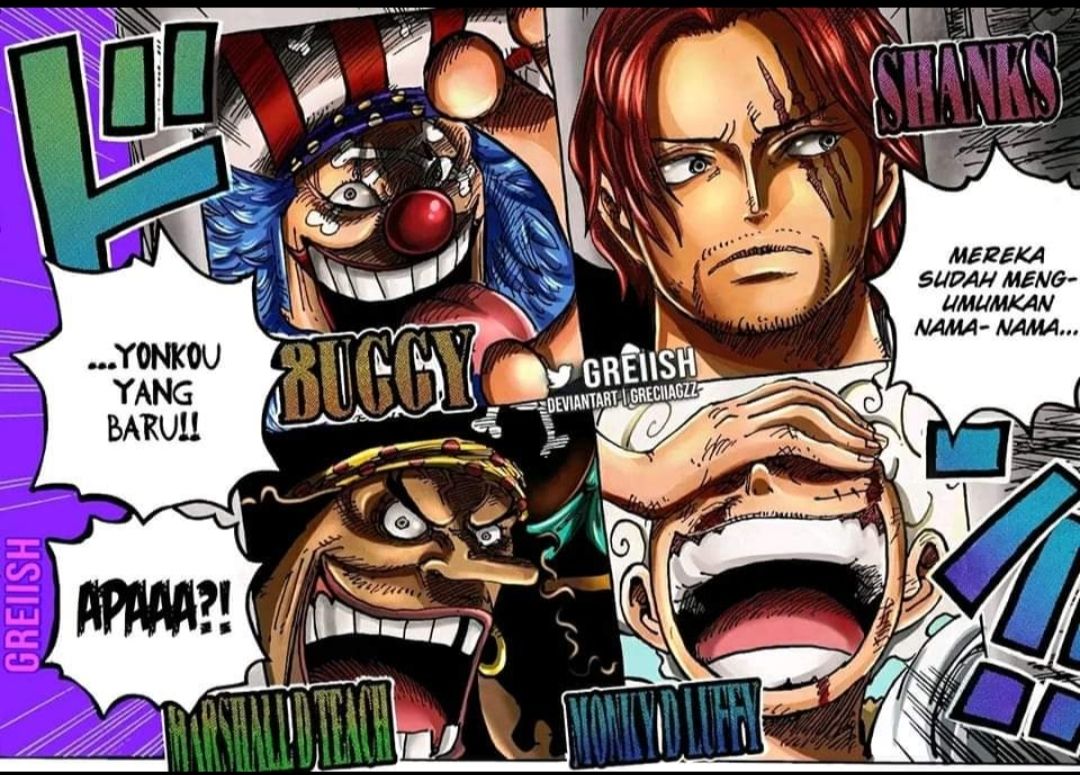 One Piece: Four Emperors Muncul Dalam Arc Egghead, Buggy Tawarkan Hal ini pada Shanks