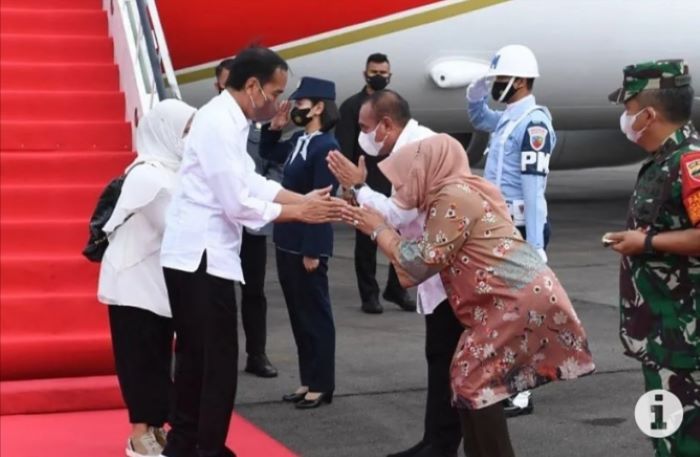 Presiden Jokowi didampingi Ibu negara Iriana telah tiba di Sumatera Utara/antara