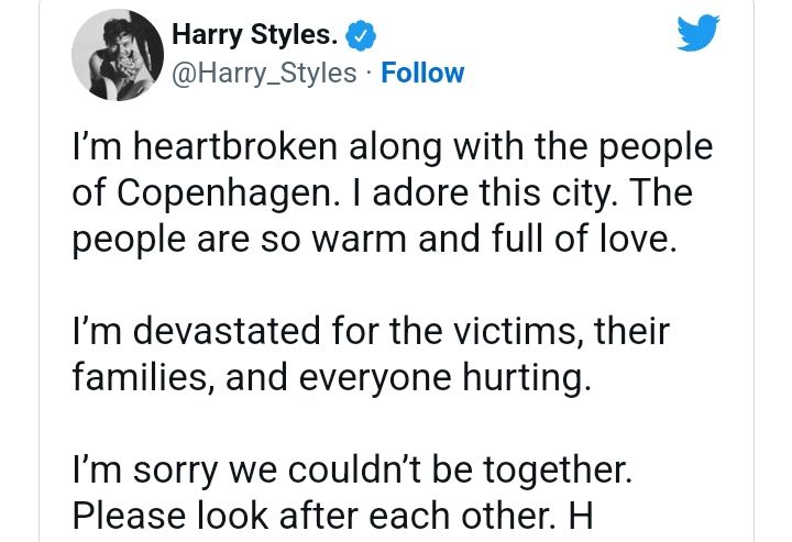 Harry Styles Batalkan Konser di Royal Arena, Usai Terjadi Insiden Penembakan di Kopenhagen