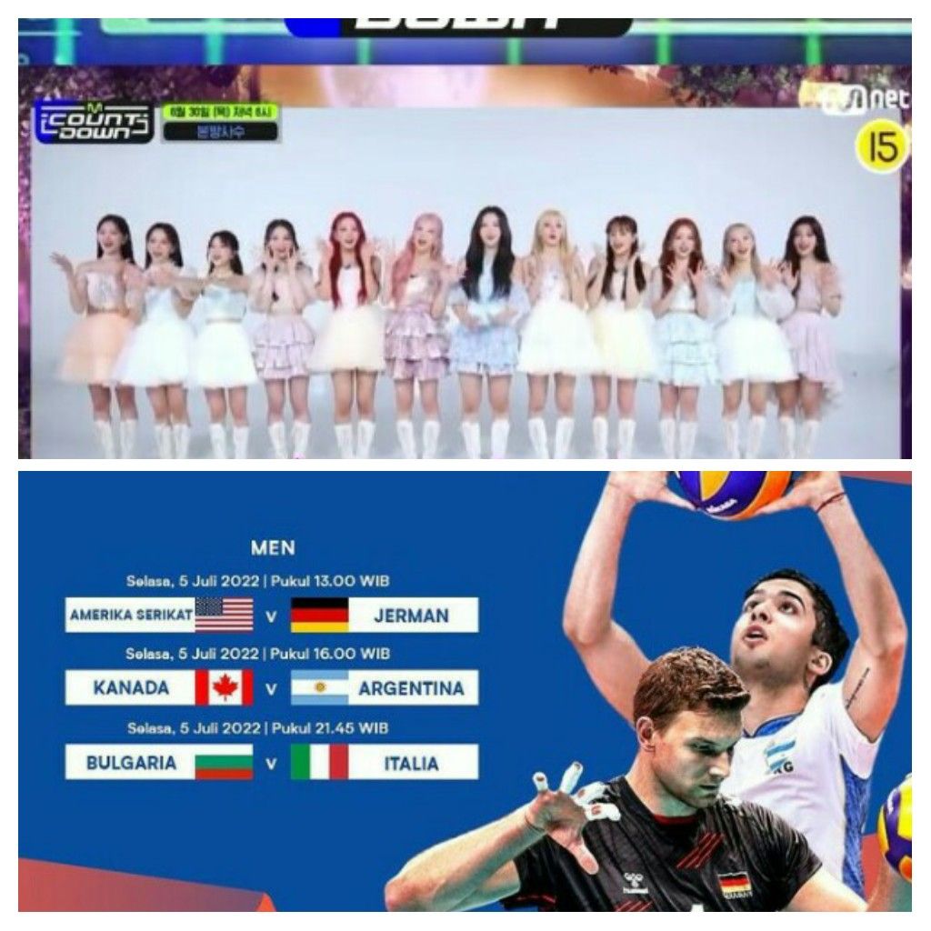Jadwal Acara TV O Channel Selasa, 5 Juli 2022 Ada Live  Volleyball Nations League Dan M COUNTDOWN