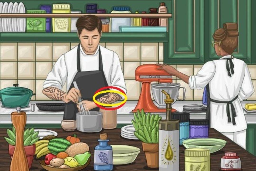 Jawaban tes IQ : ikan ada di gambar chef tersebut./educadoreslive.com