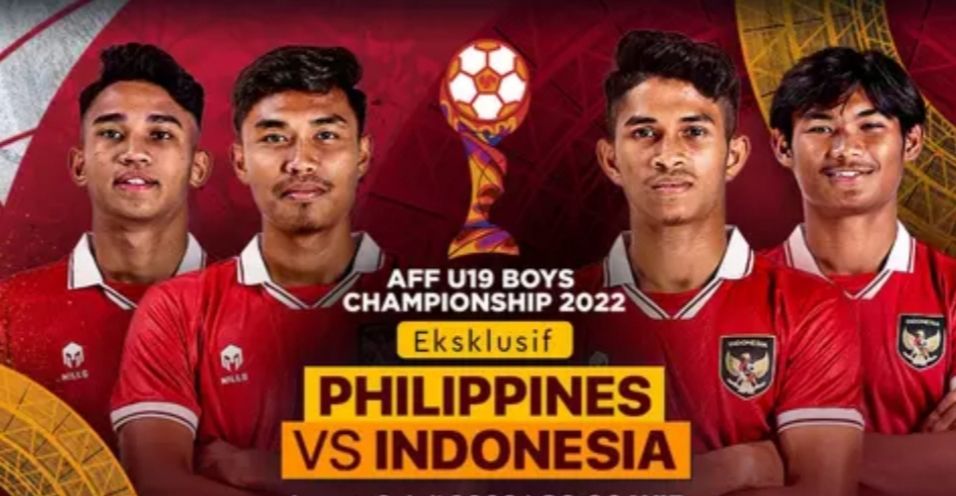 Siaran langsung dan live streaming Indonesia vs Filipina di ajang Piala AFF U-19 2022 malam ini Jumat 8 Juli 2022 jam 20.00 WIB.