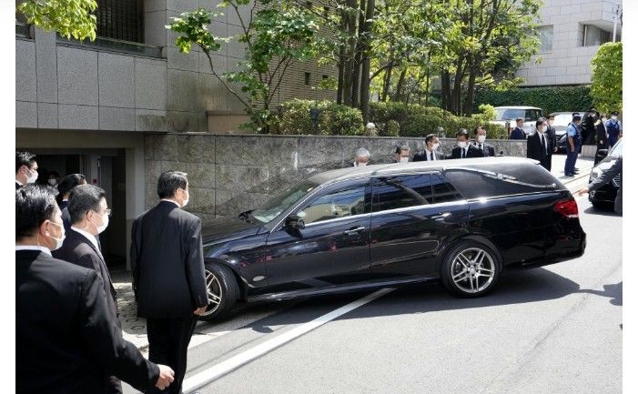 Mobil jenazah mantan PM Jepang Shinzo Abe
