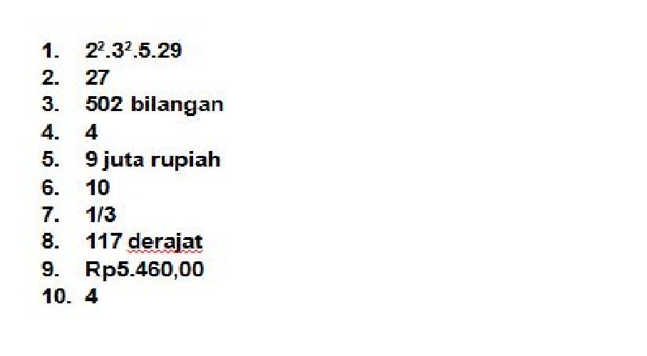 Latihan Soal Isian OSN Matematika SMP MTs Disertai Kunci Jawaban ...